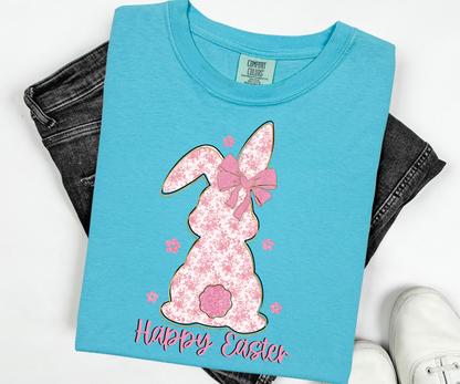 Bunny Ears Shirt, Cute Bunny Sweatshirt, Rabbit Tee, Happy Easter Day Gift, Coquette Easter, Cute Easter Shirt