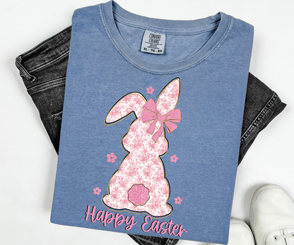 Bunny Ears Shirt, Cute Bunny Sweatshirt, Rabbit Tee, Happy Easter Day Gift, Coquette Easter, Cute Easter Shirt