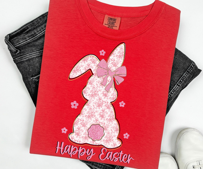 Bunny Ears Shirt, Cute Bunny Sweatshirt, Rabbit Tee, Happy Easter Day Gift, Coquette Easter, Cute Easter Shirt