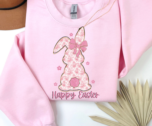 Bunny Ears Shirt, Cute Bunny Sweatshirt, Rabbit Tee, Happy Easter Day Gift, Coquette Easter, Cute Easter Shirt