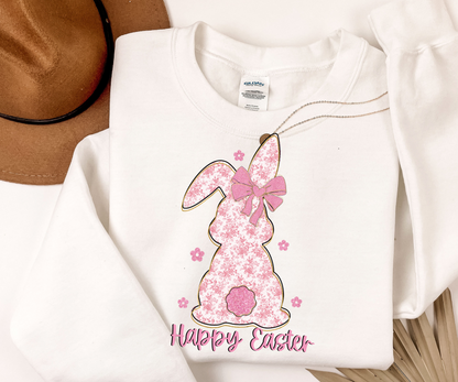 Bunny Ears Shirt, Cute Bunny Sweatshirt, Rabbit Tee, Happy Easter Day Gift, Coquette Easter, Cute Easter Shirt