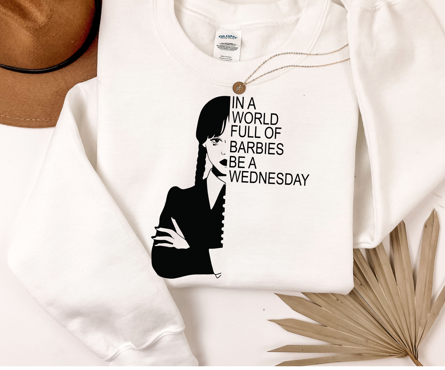 In a world full of Barbies, be a Wednesday shirt, Nevermore Academy comfort color, The Addams Family funny T-shirt, Wednesday and Mondays.