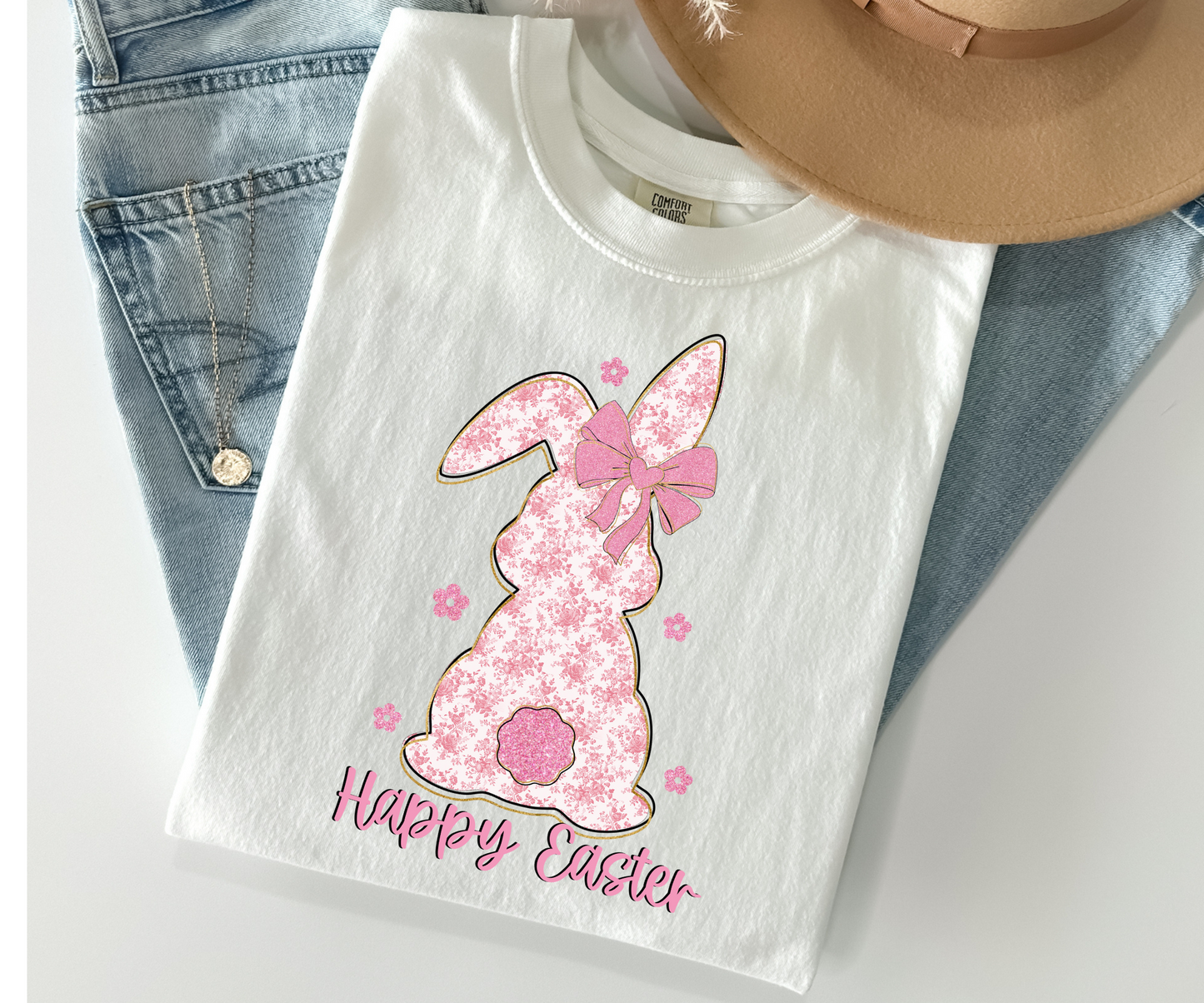 Bunny Ears Shirt, Cute Bunny Sweatshirt, Rabbit Tee, Happy Easter Day Gift, Coquette Easter, Cute Easter Shirt