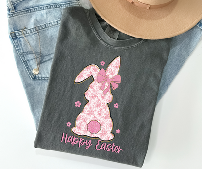 Bunny Ears Shirt, Cute Bunny Sweatshirt, Rabbit Tee, Happy Easter Day Gift, Coquette Easter, Cute Easter Shirt