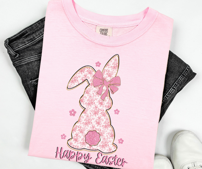 Bunny Ears Shirt, Cute Bunny Sweatshirt, Rabbit Tee, Happy Easter Day Gift, Coquette Easter, Cute Easter Shirt