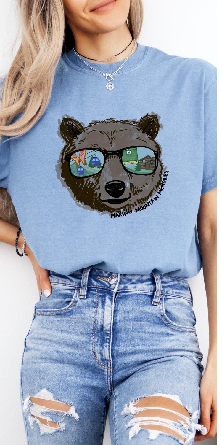 Comfort Colors Hiking Shirt, Great Smoky Mountains Shirt, Camping Sweatshirt, Tennessee Shirt, Nature Enthusiast Outfit, Outdoor Shirt Bear