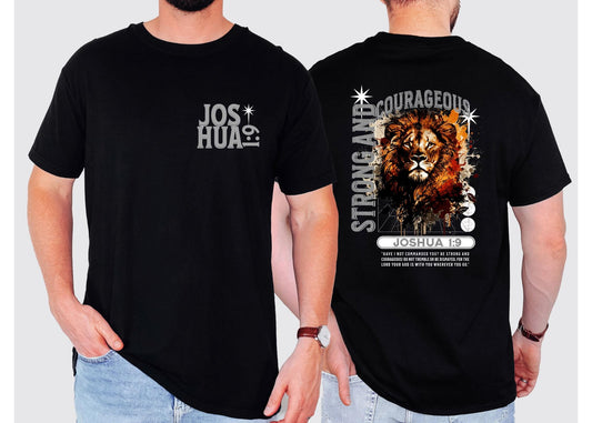 Joshua Courageous, Yeshua Shirt, Jesus is King Merch, The Way the Truth the Life, Jesus Shirt, Mens Christian t shirt, Mens Jesus shirt