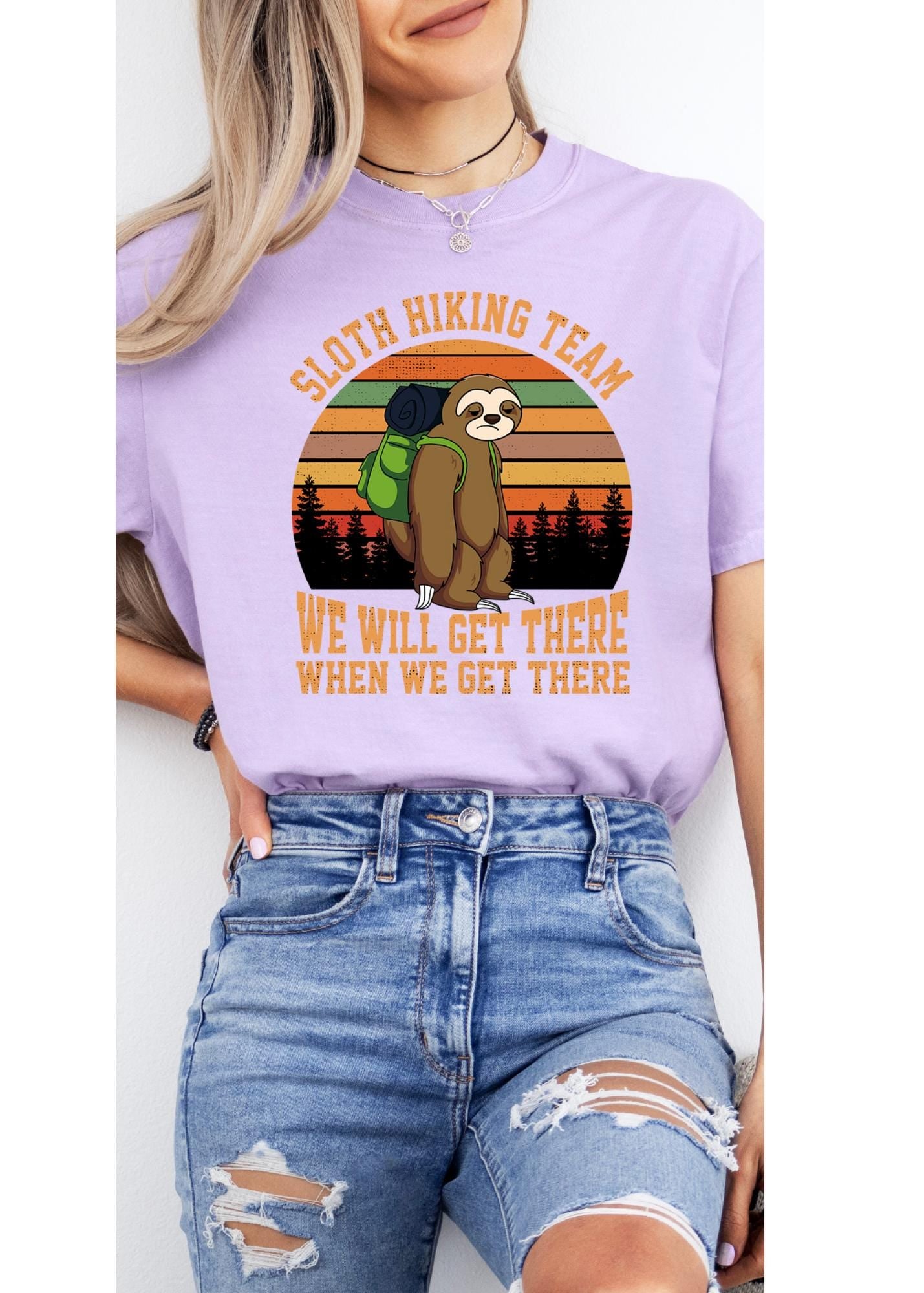 Funny Sloth Hiking Shirt, Out Of Breath Hiking Shirt, Funny Hiking T-Shirt, Sloth Hiking Society, Climber Shirt, outdoor comfort color