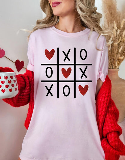 Valentine shirt-Valentines Day sweatshirt, XOXO sweatshirt, Valentines Day gift, Pink Valentines Day tshirt, glitter valentine