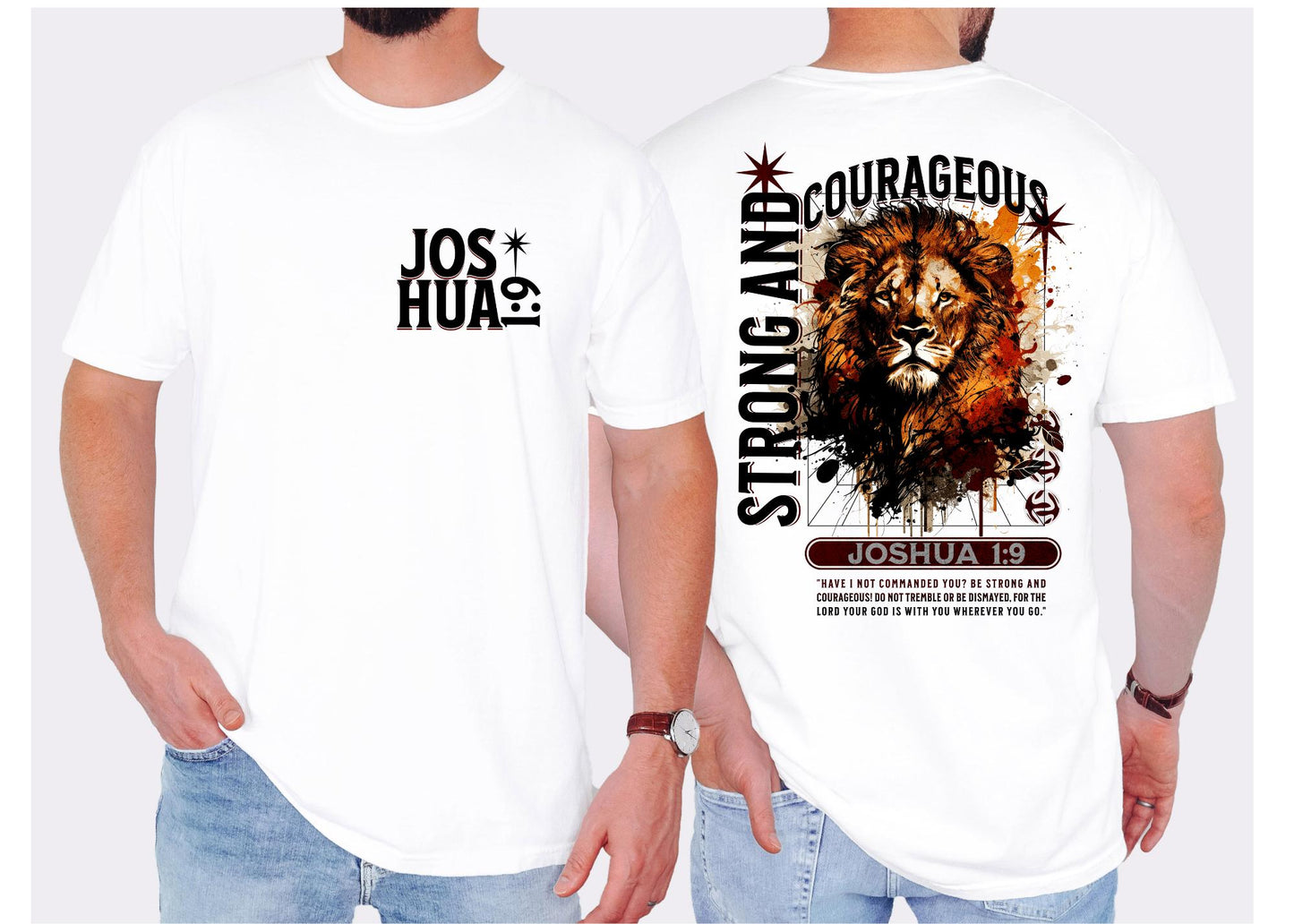 Joshua Courageous, Yeshua Shirt, Jesus is King Merch, The Way the Truth the Life, Jesus Shirt, Mens Christian t shirt, Mens Jesus shirt