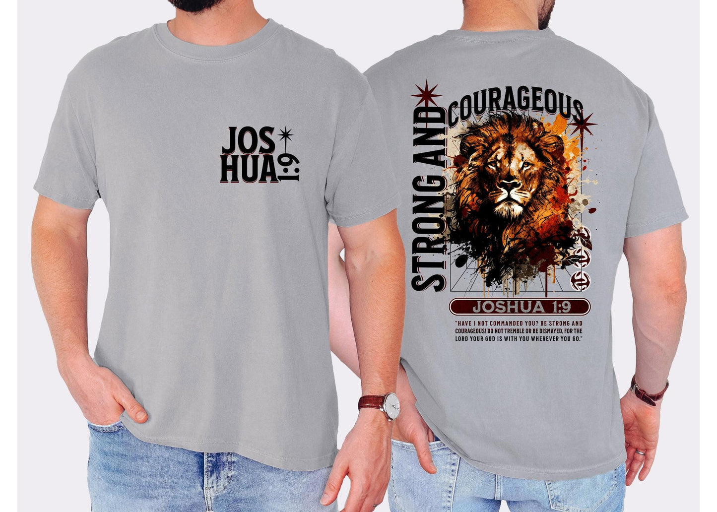 Joshua Courageous, Yeshua Shirt, Jesus is King Merch, The Way the Truth the Life, Jesus Shirt, Mens Christian t shirt, Mens Jesus shirt