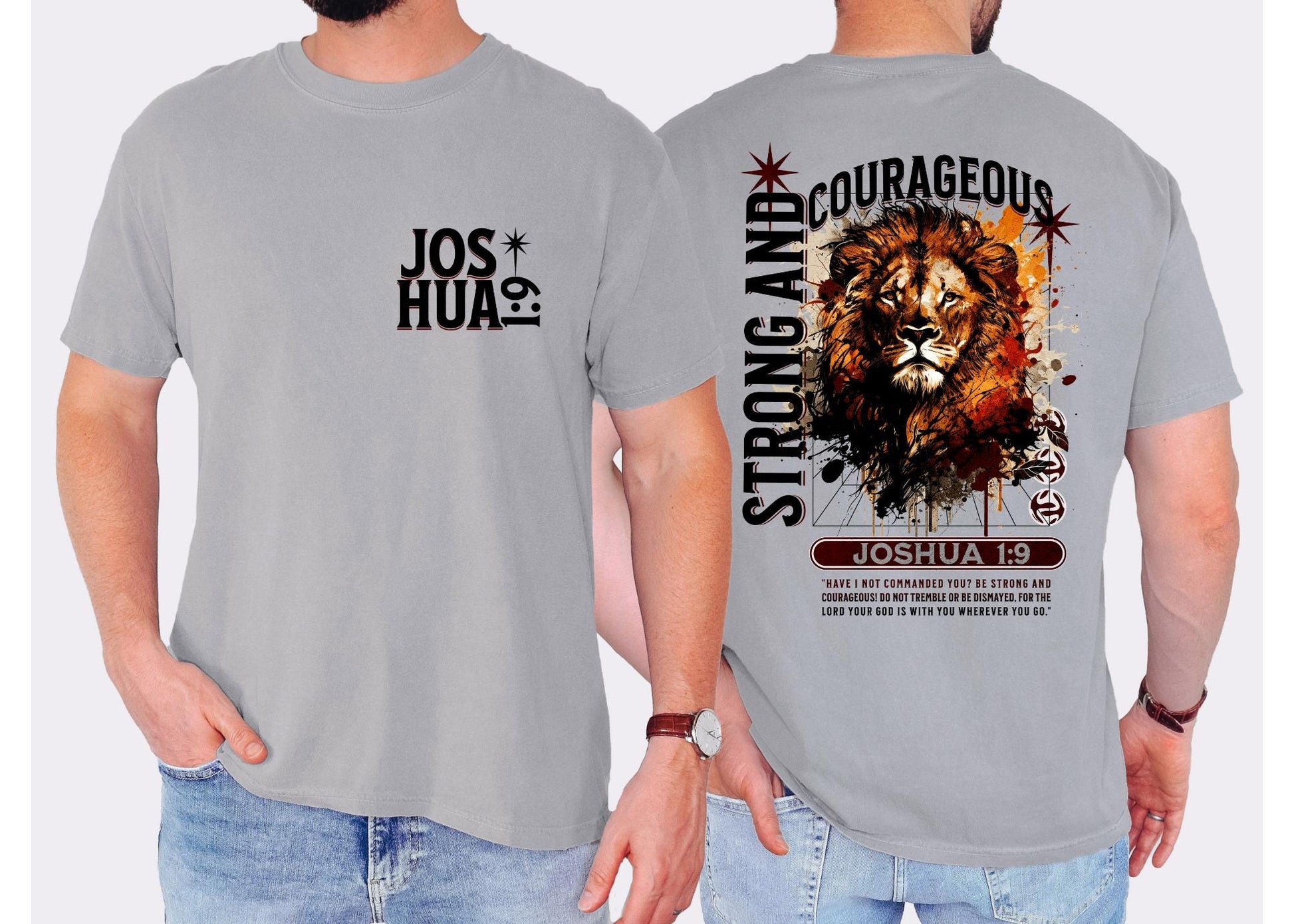 Joshua Courageous, Yeshua Shirt, Jesus is King Merch, The Way the Truth the Life, Jesus Shirt, Mens Christian t shirt, Mens Jesus shirt