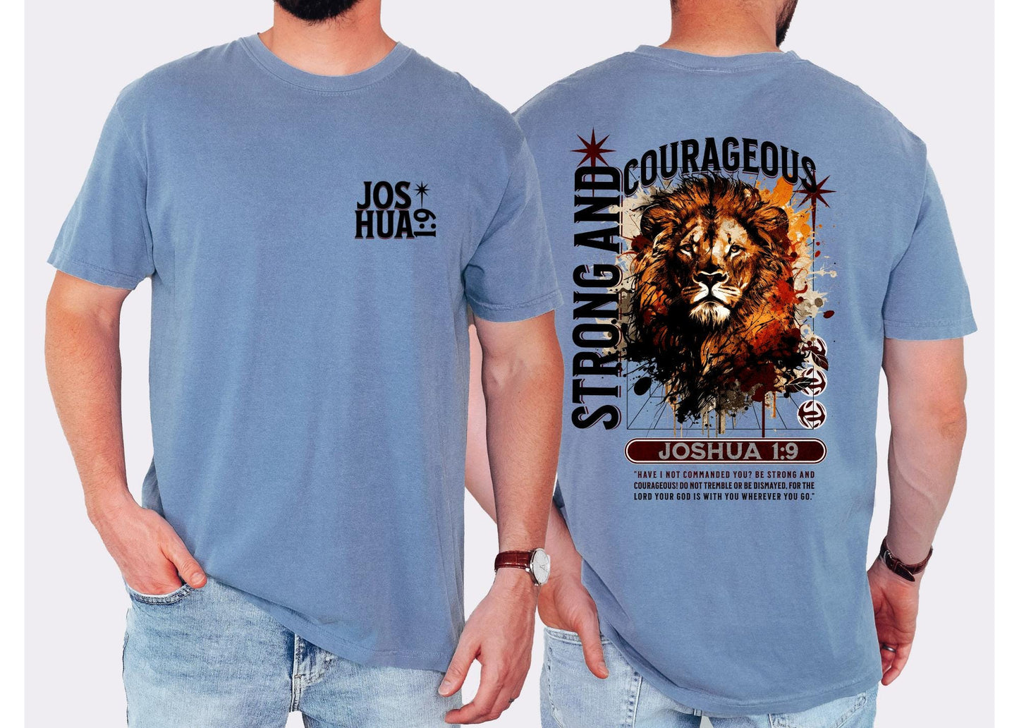 Joshua Courageous, Yeshua Shirt, Jesus is King Merch, The Way the Truth the Life, Jesus Shirt, Mens Christian t shirt, Mens Jesus shirt