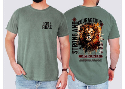 Joshua Courageous, Yeshua Shirt, Jesus is King Merch, The Way the Truth the Life, Jesus Shirt, Mens Christian t shirt, Mens Jesus shirt