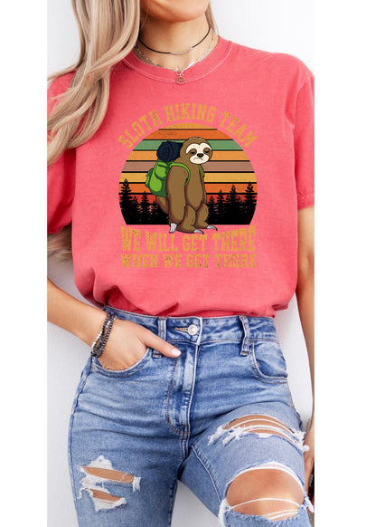 Funny Sloth Hiking Shirt, Out Of Breath Hiking Shirt, Funny Hiking T-Shirt, Sloth Hiking Society, Climber Shirt, outdoor comfort color